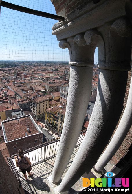 SX19208-13 Columns in Lamberti Tower, Verona, Italy